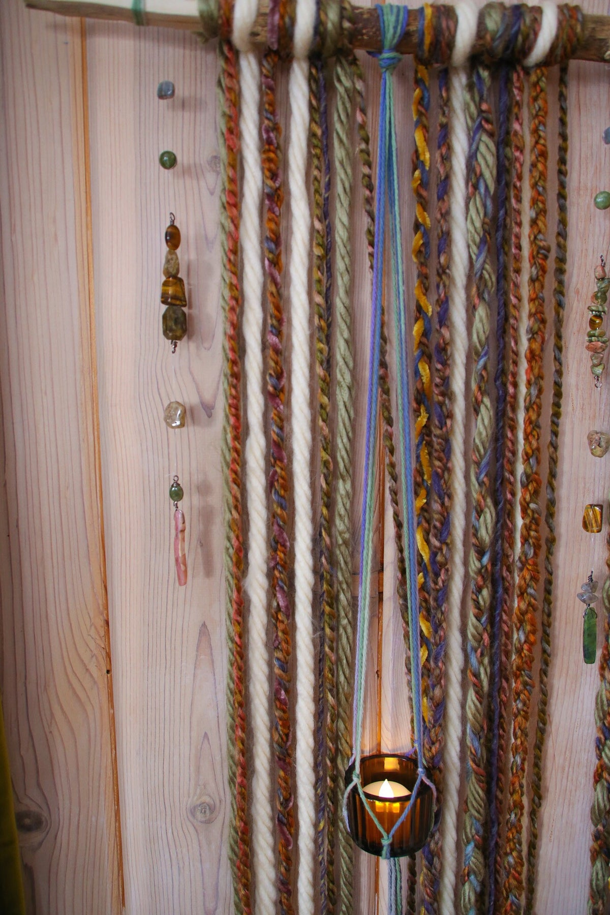Earth-Tone Gemstone Wall Hanging