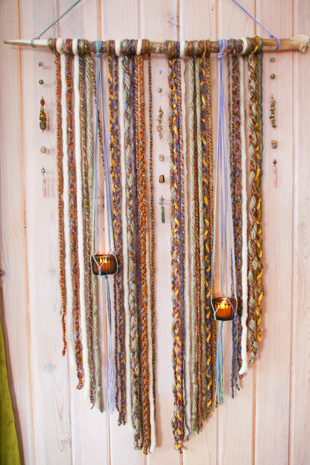 Earth-Tone Gemstone Wall Hanging