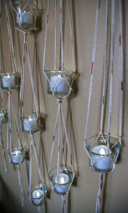 9 piece diamond shape candle holder large driftwood wall hanging