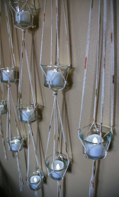 large 9 piece diamond shape candle holder large driftwood wall hanging/ tea light candle holder wall decor/  home decor/ mother's day gift