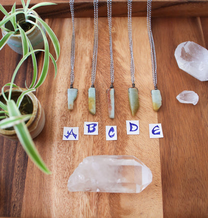 amazonite piano key necklace / minimalist necklace / amazonite jewelry / simple gemstone jewelry /