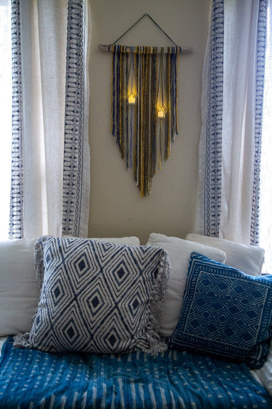 Wall Hanging / Plant Hanger / Hanging Plant Art / Fiber Art / Wall Decor / Earth Elements Art / Plant Art / Boho Wall Decor / Earth Art