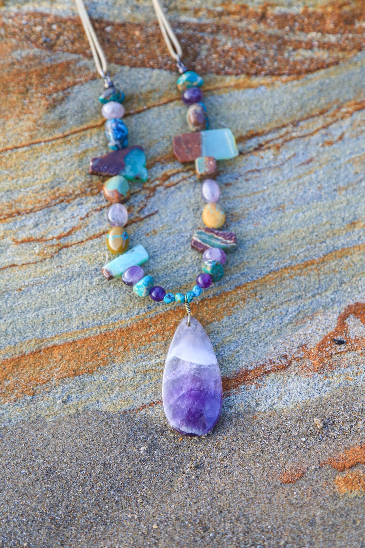 Gemstone Beaded Statement Necklace