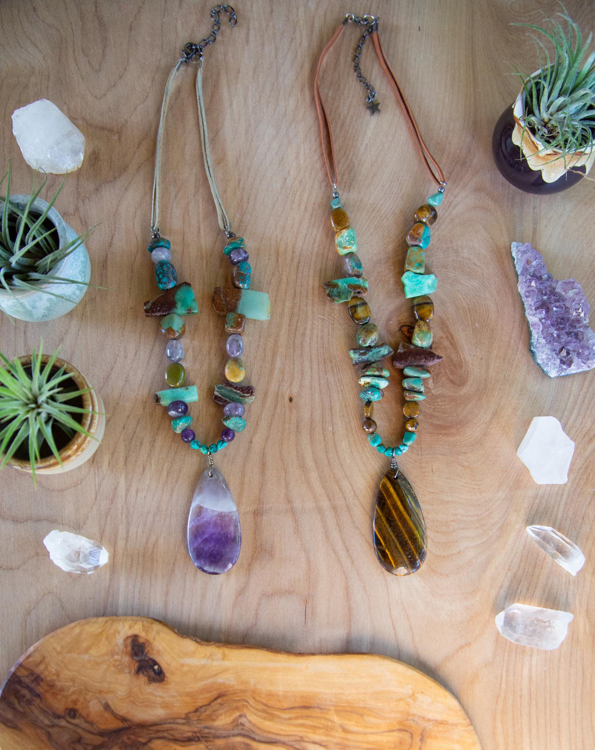 Gemstone Beaded Statement Necklace