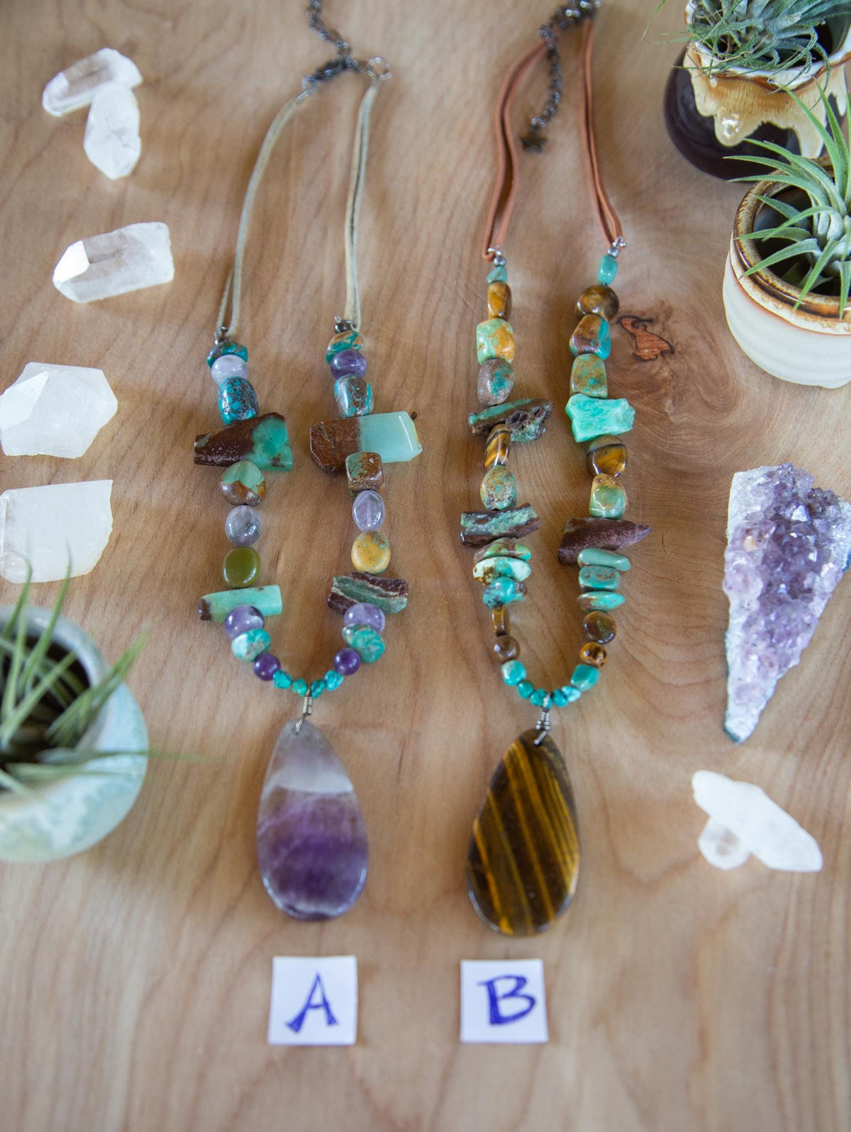 Gemstone Beaded Statement Necklace