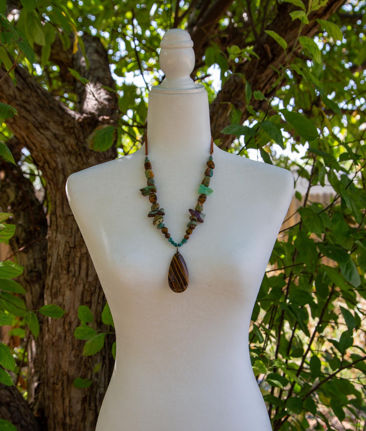 Gemstone Beaded Statement Necklace