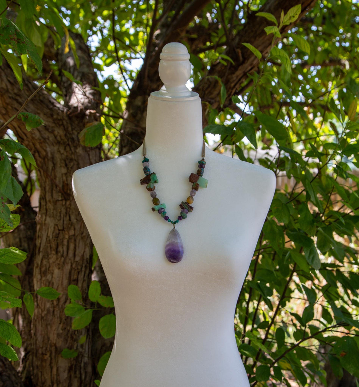 Gemstone Beaded Statement Necklace