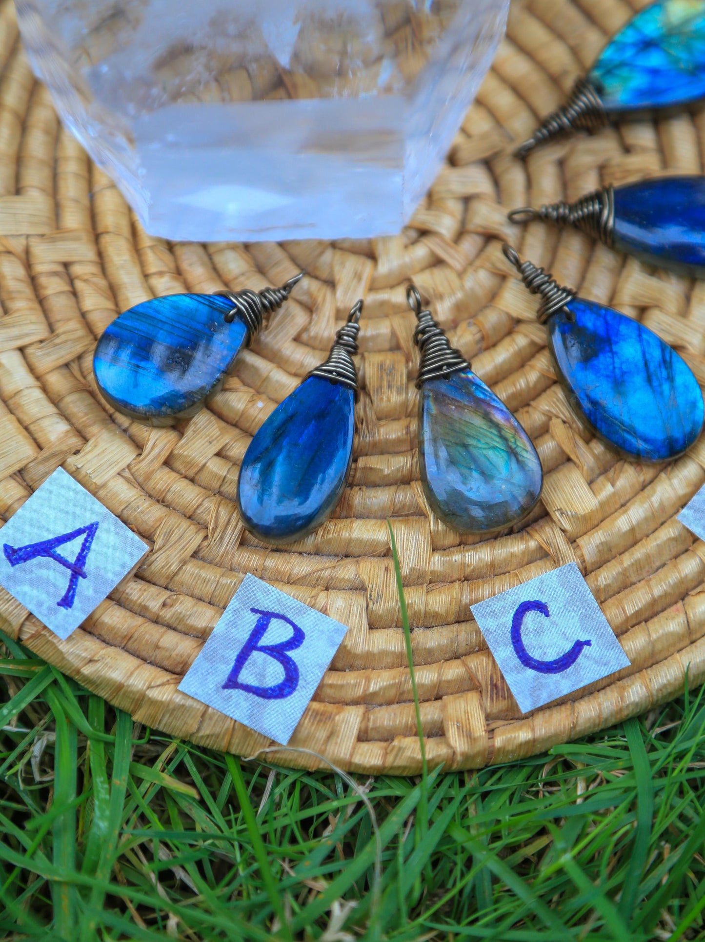 pick a length small Labradorite necklace / flashy labradorescence raw oval gemstone necklace / minimalist necklace / strong iridescence