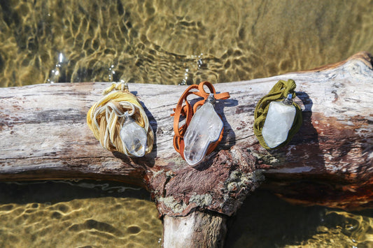 X-large Quartz necklace / organic shaped Quartz crystal / statement jewelry / boho festival necklace / chunky earthy gemstone necklace