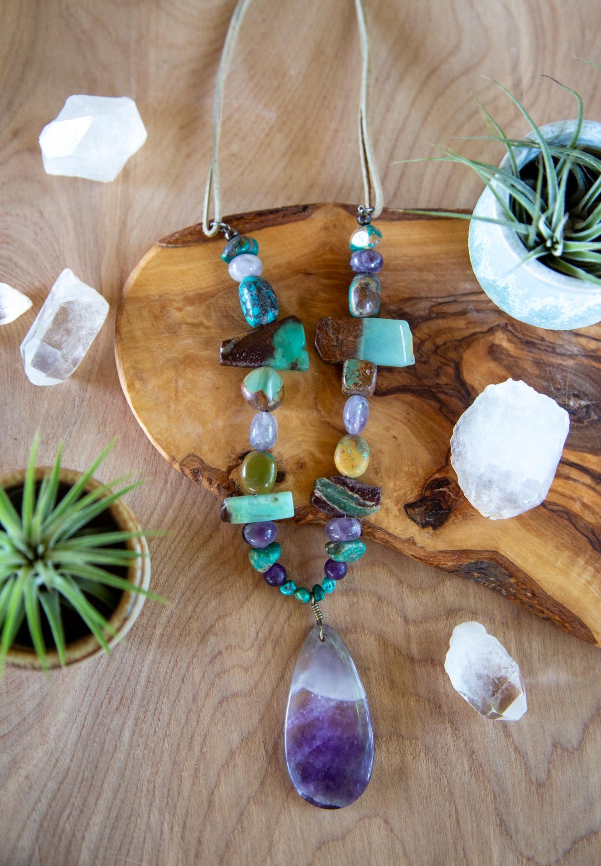 Gemstone Beaded Statement Necklace