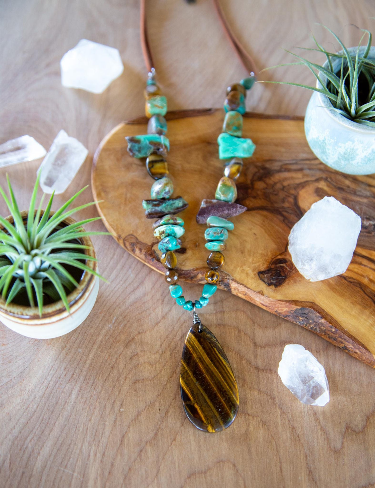 Gemstone Beaded Statement Necklace